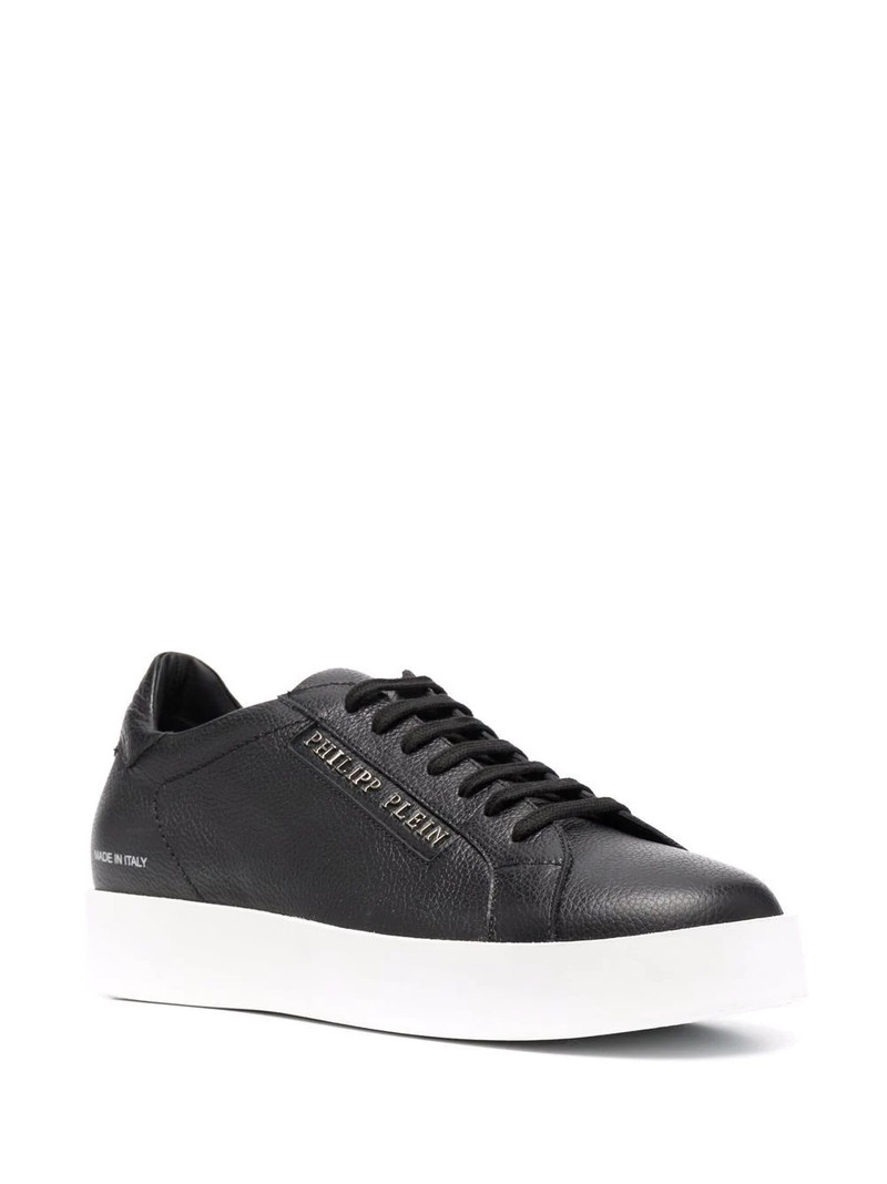 PHILIPP PLEIN logo-print leather trainers outlook