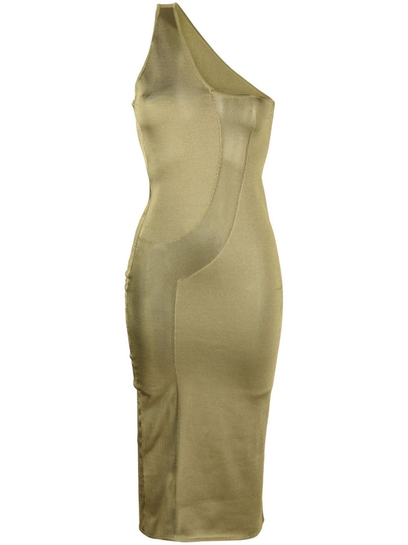 one-shoulder knitted dress 1