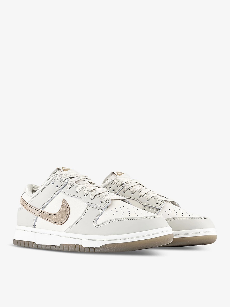 Dunk Low panelled leather low-top trainers - 3