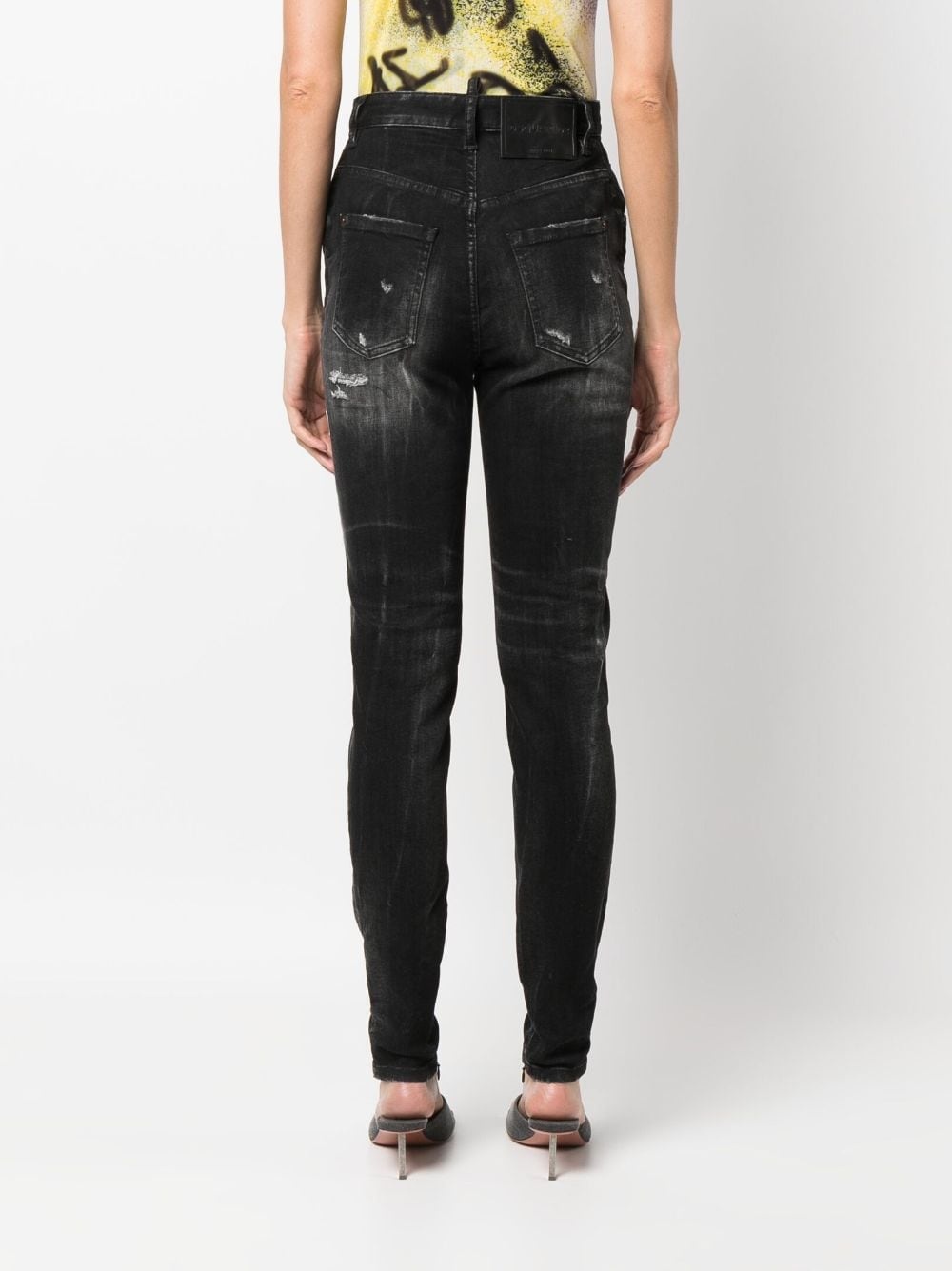 ripped high-waisted jeans - 8