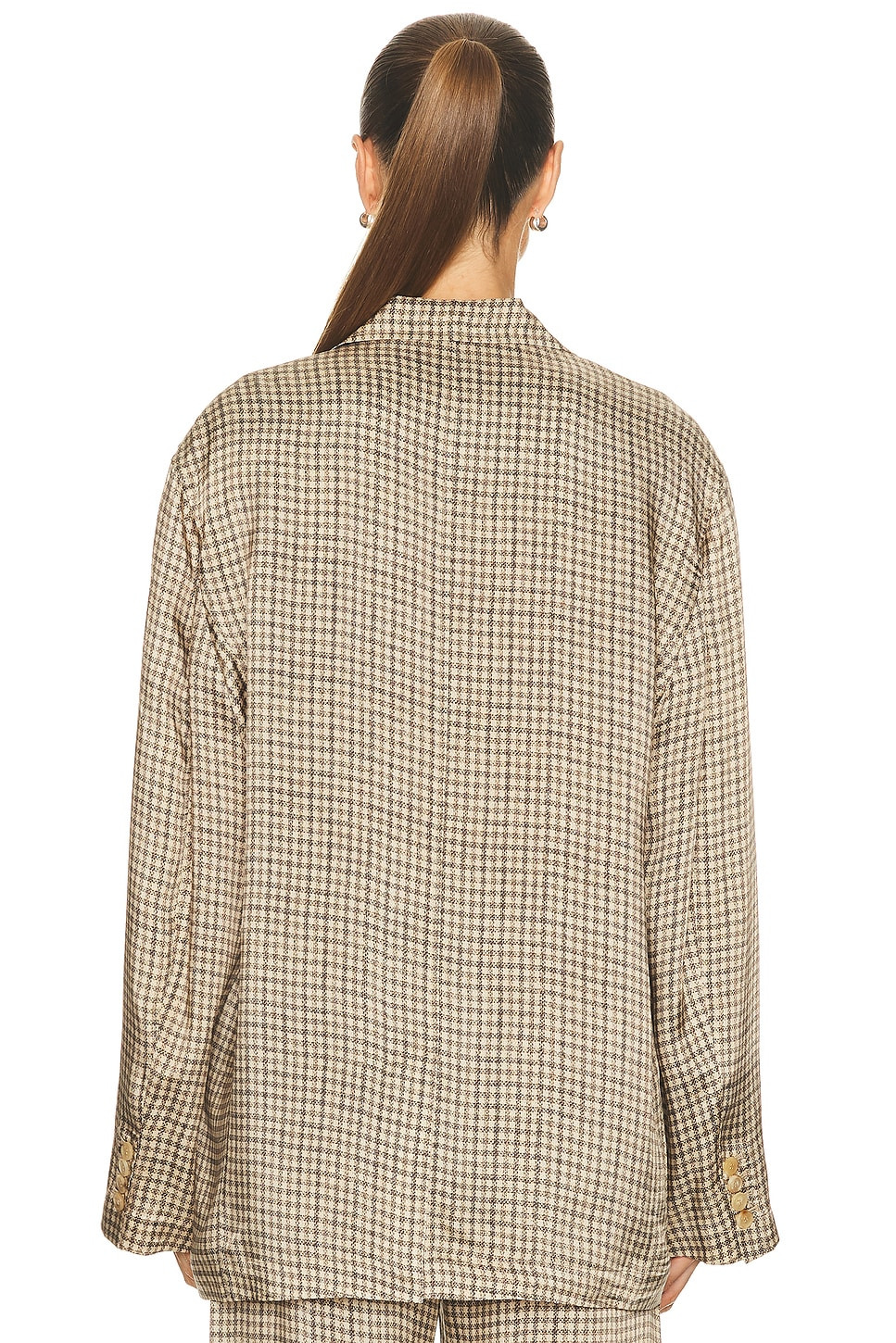 Junida Check Fluid Blazer - 3