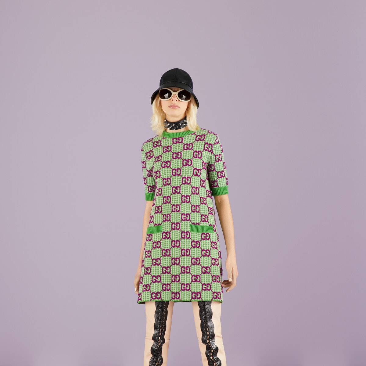 GG wool houndstooth dress - 6