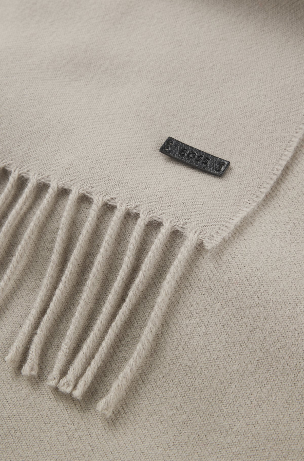 ITALIAN-MADE SCARF IN WOOL WITH LOGO PATCH - 4