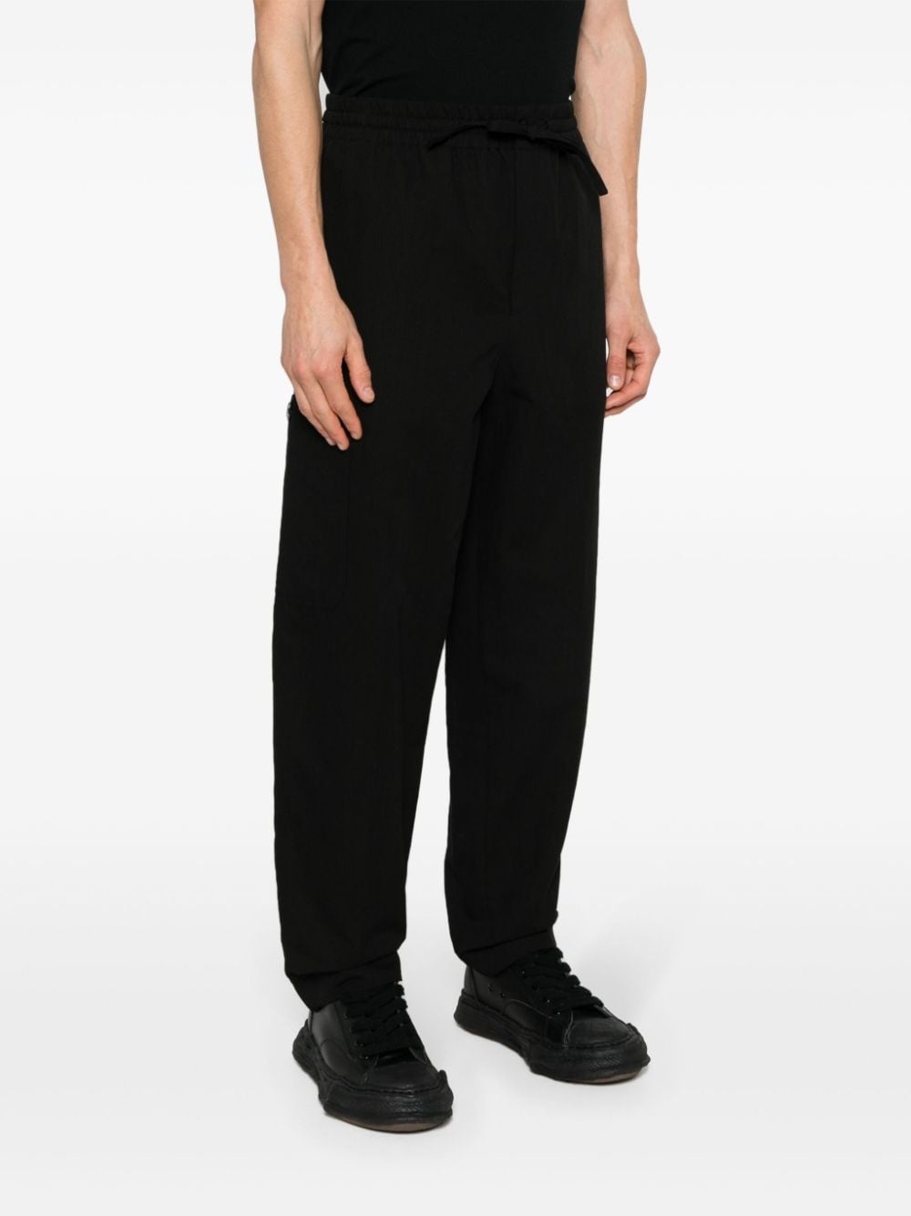 drawstring-fastening trousers - 3