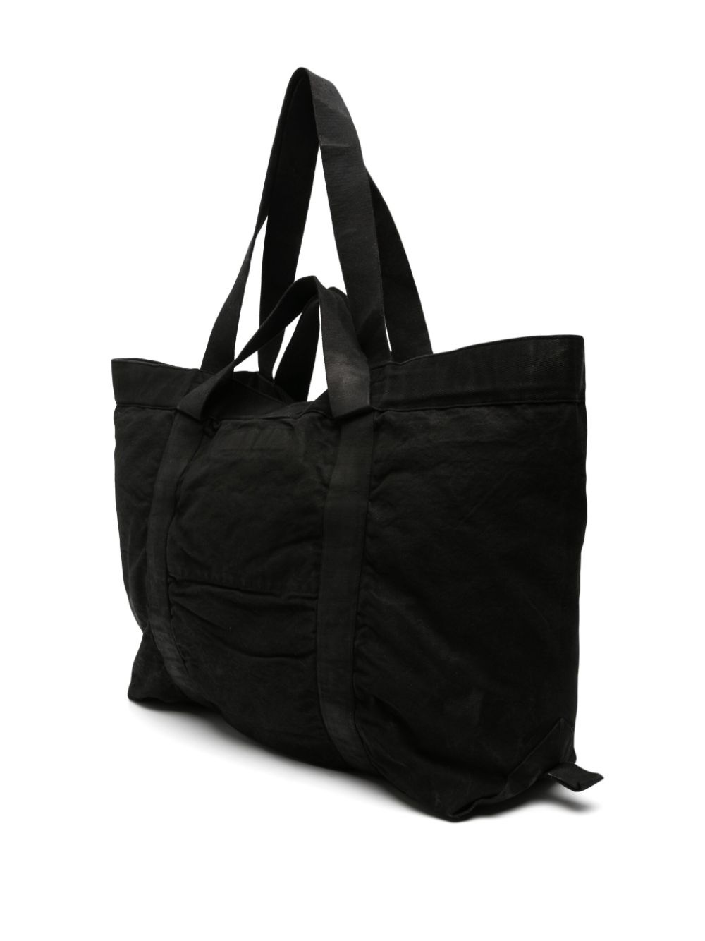 distressed cotton tote bag - 3