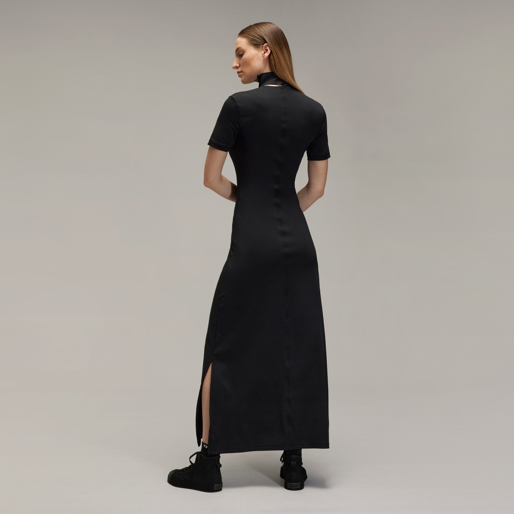 Y-3 Fitted Neck Closure Dress - 3