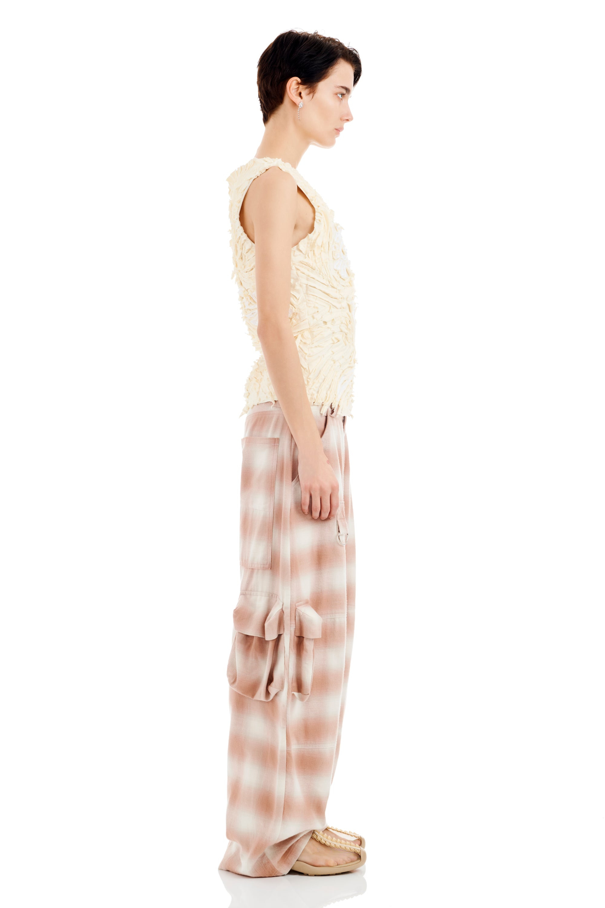 IVORY CHIRP FLOWER TANK - 4
