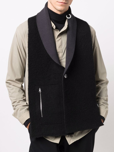 Stone Island Shadow Project buttoned cotton scarf outlook