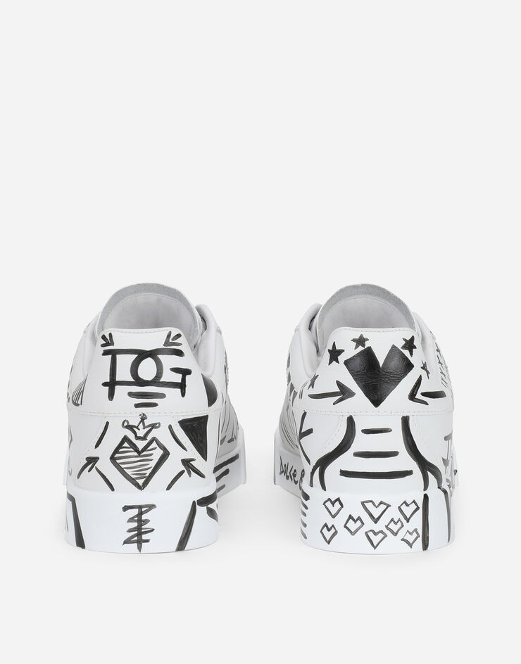 Hand-painted calfskin Portofino sneakers - 3