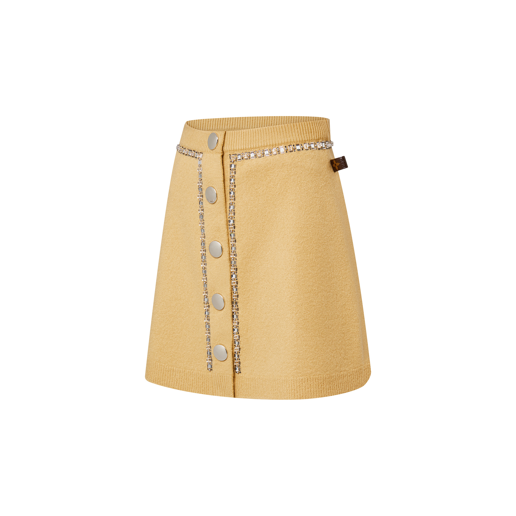 Beaded Trim Compact Knit Mini Skirt - 2