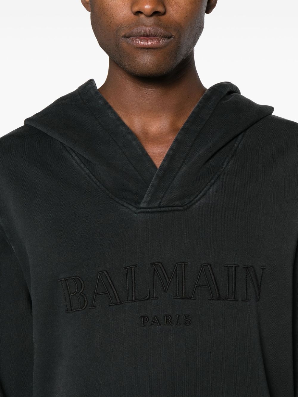 logo-embroidered cotton hoodie - 5