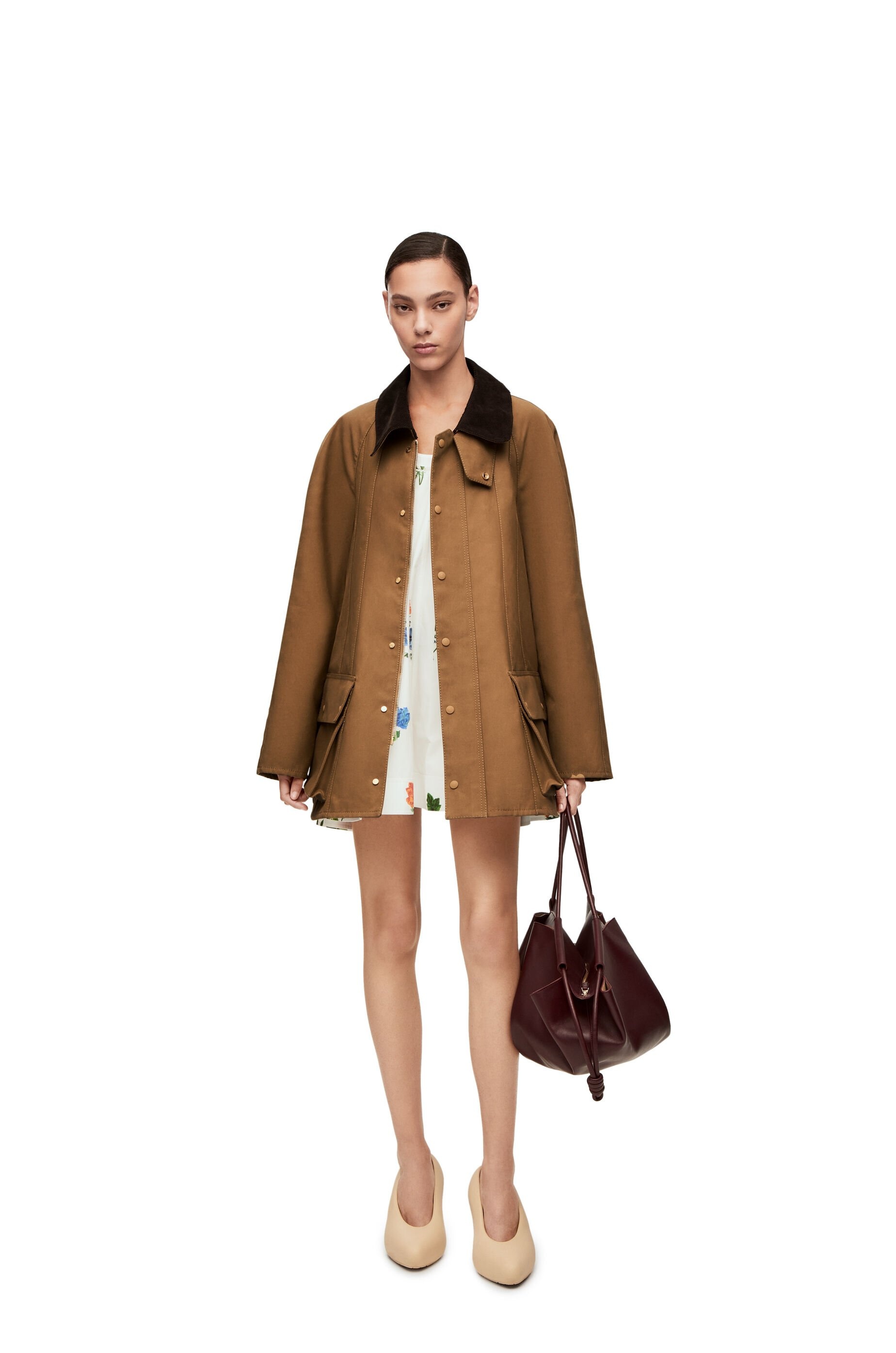 Trapeze parka in waxed cotton - 2