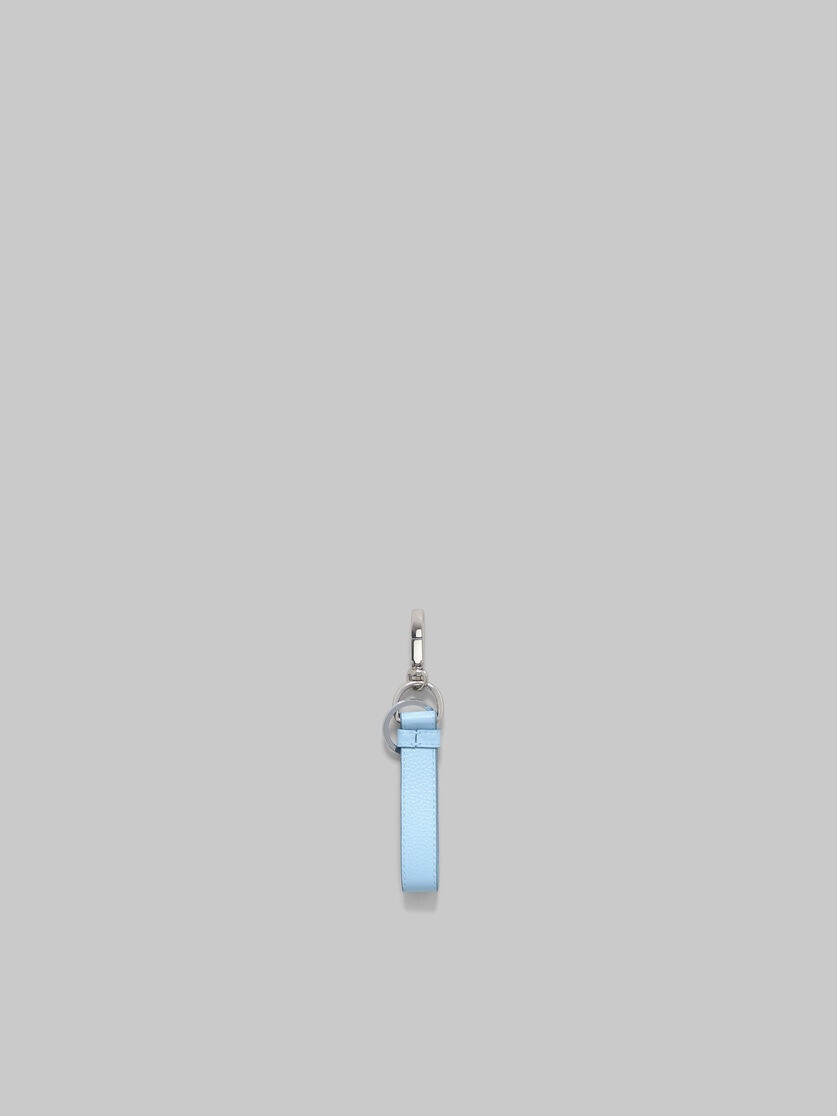 BLUE LEATHER KEYRING WITH MARNI MENDING - 2