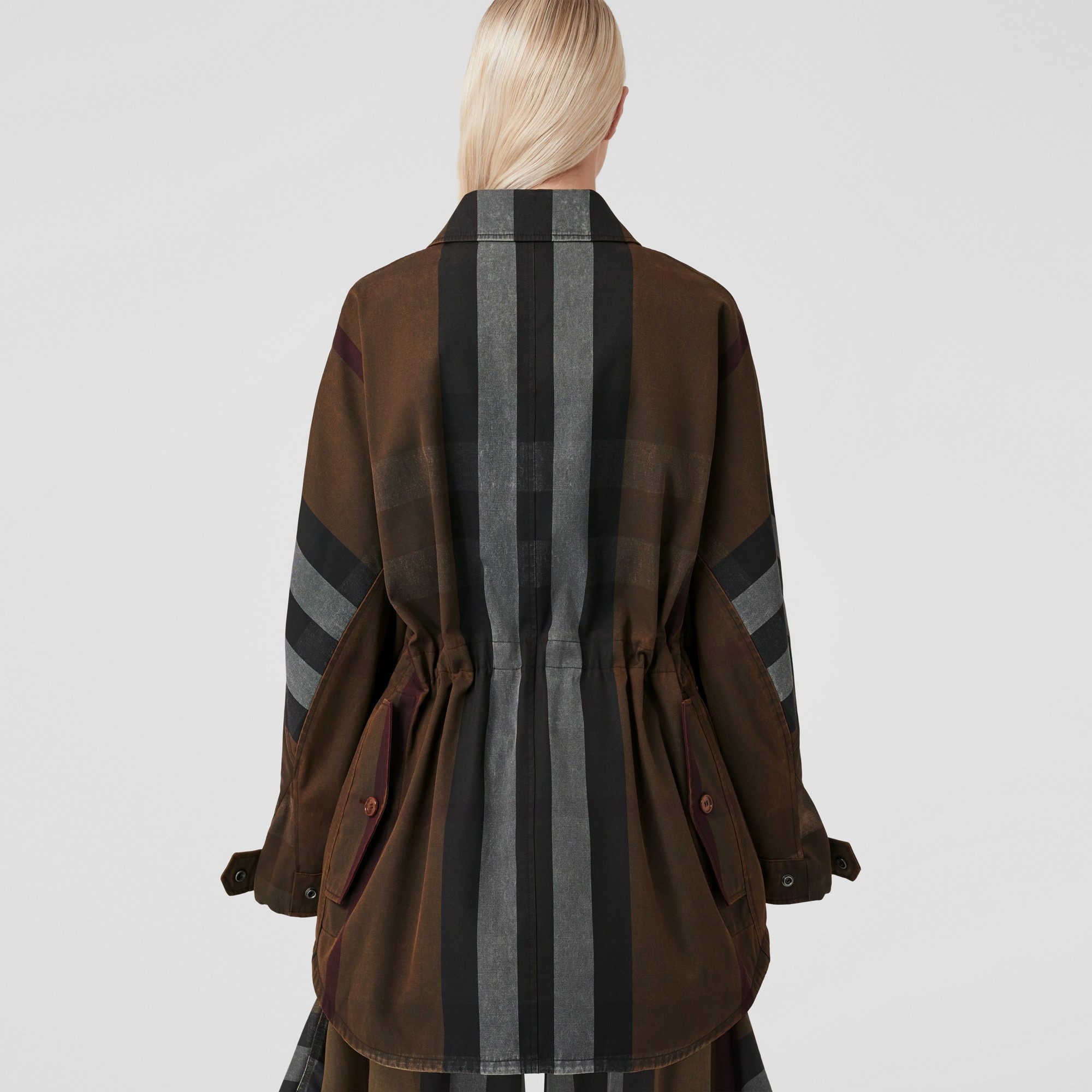 Check Cotton Blend Field Jacket - 3