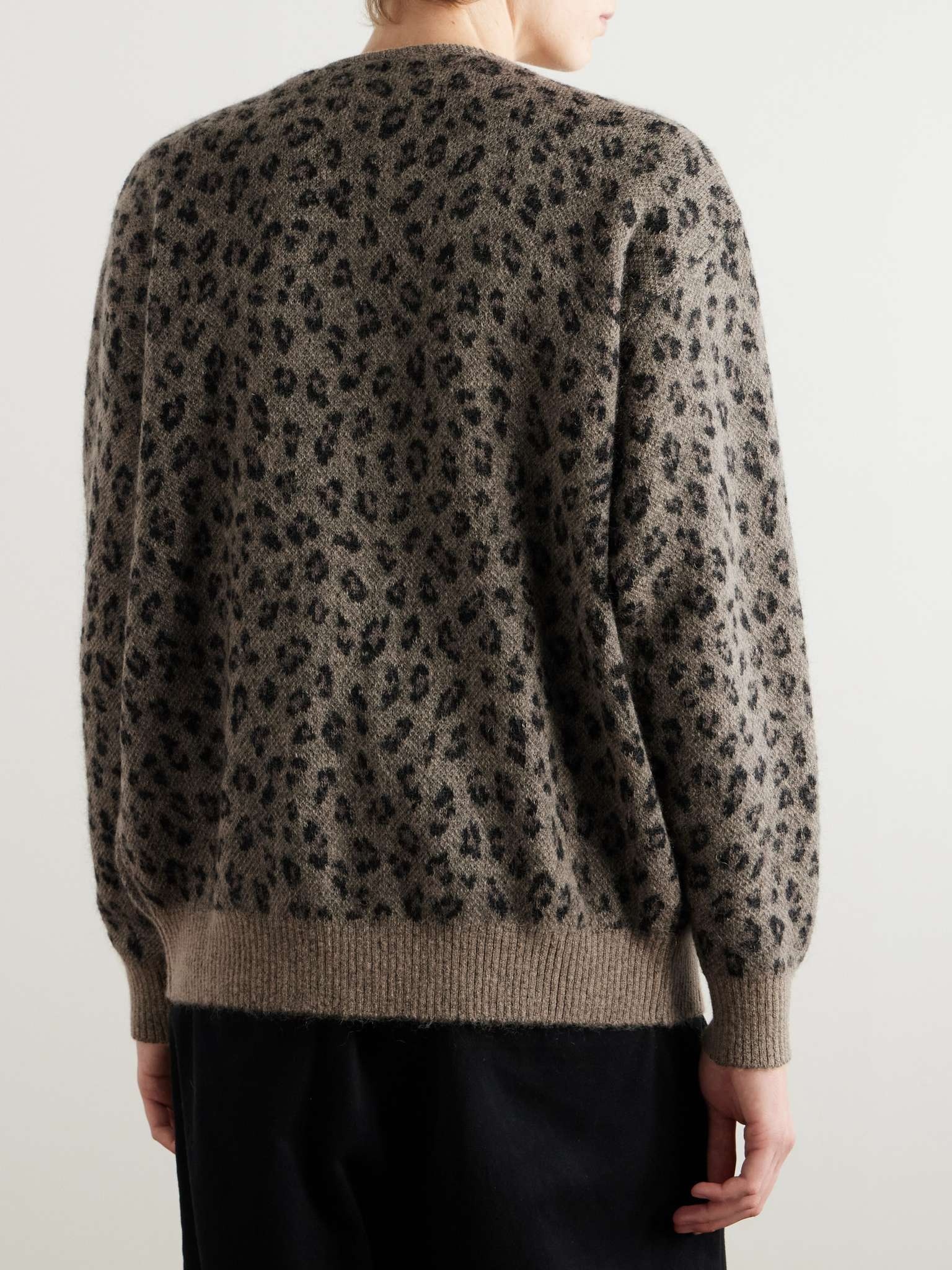 Leopard Jacquard-Knit Cardigan - 3