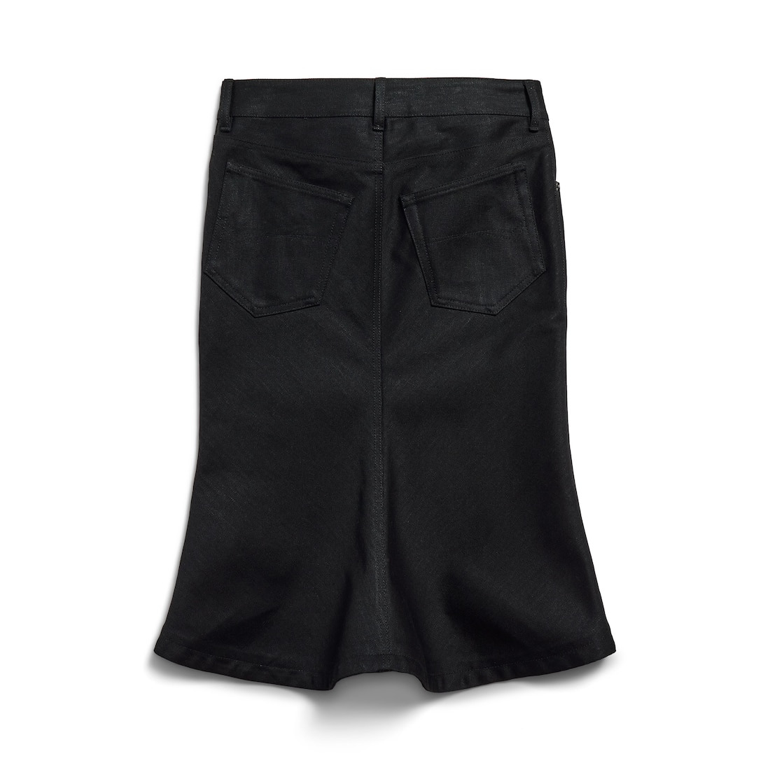 Women's Godet Midi Skirt in Black - 6