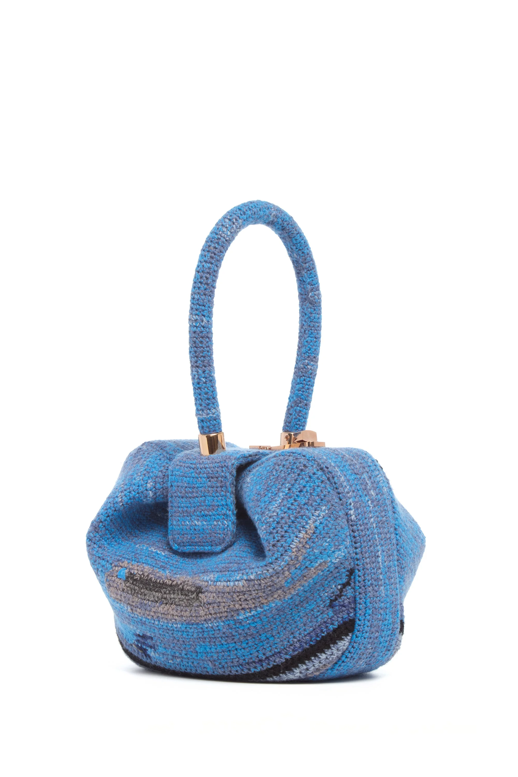 Nina Bag in Water Multi Crochet Cashmere - 1