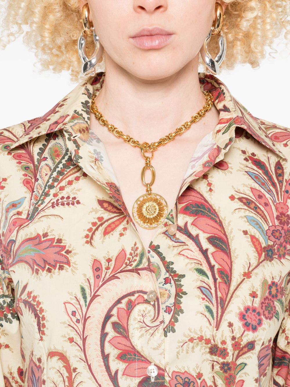 paisley-print poplin shirt - 5
