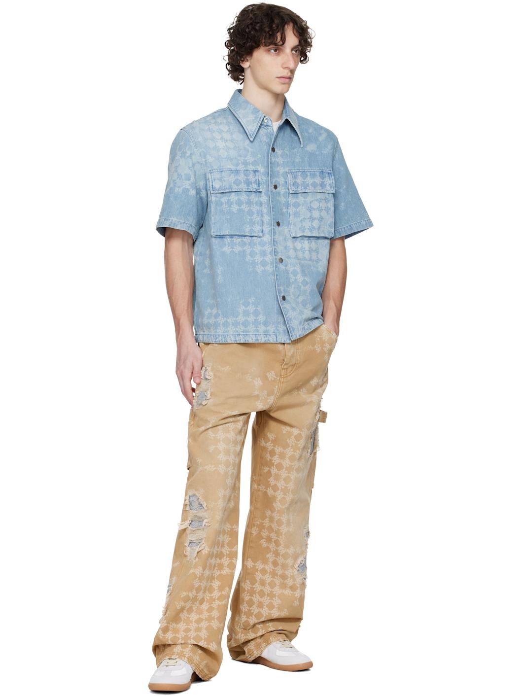 Blue MA Quad Denim Shirt - 4