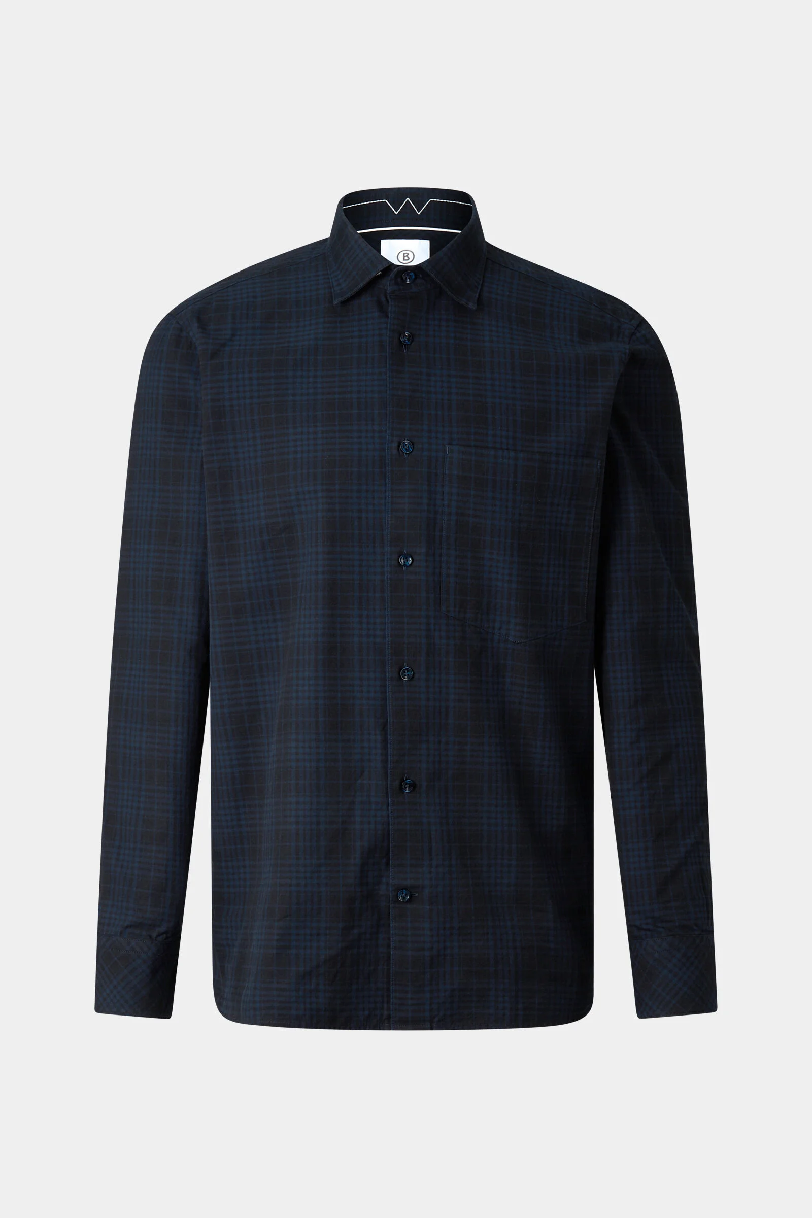 Hardy cotton shirt in Navy blue/black - 1