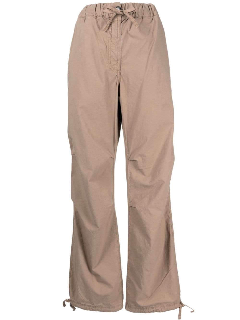 washed corduroy straight-leg trousers - 1