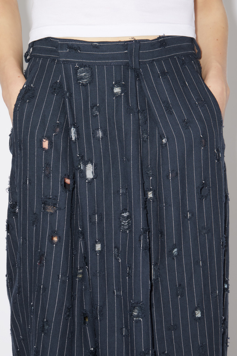 Distressed tailored trousers - Navy 5