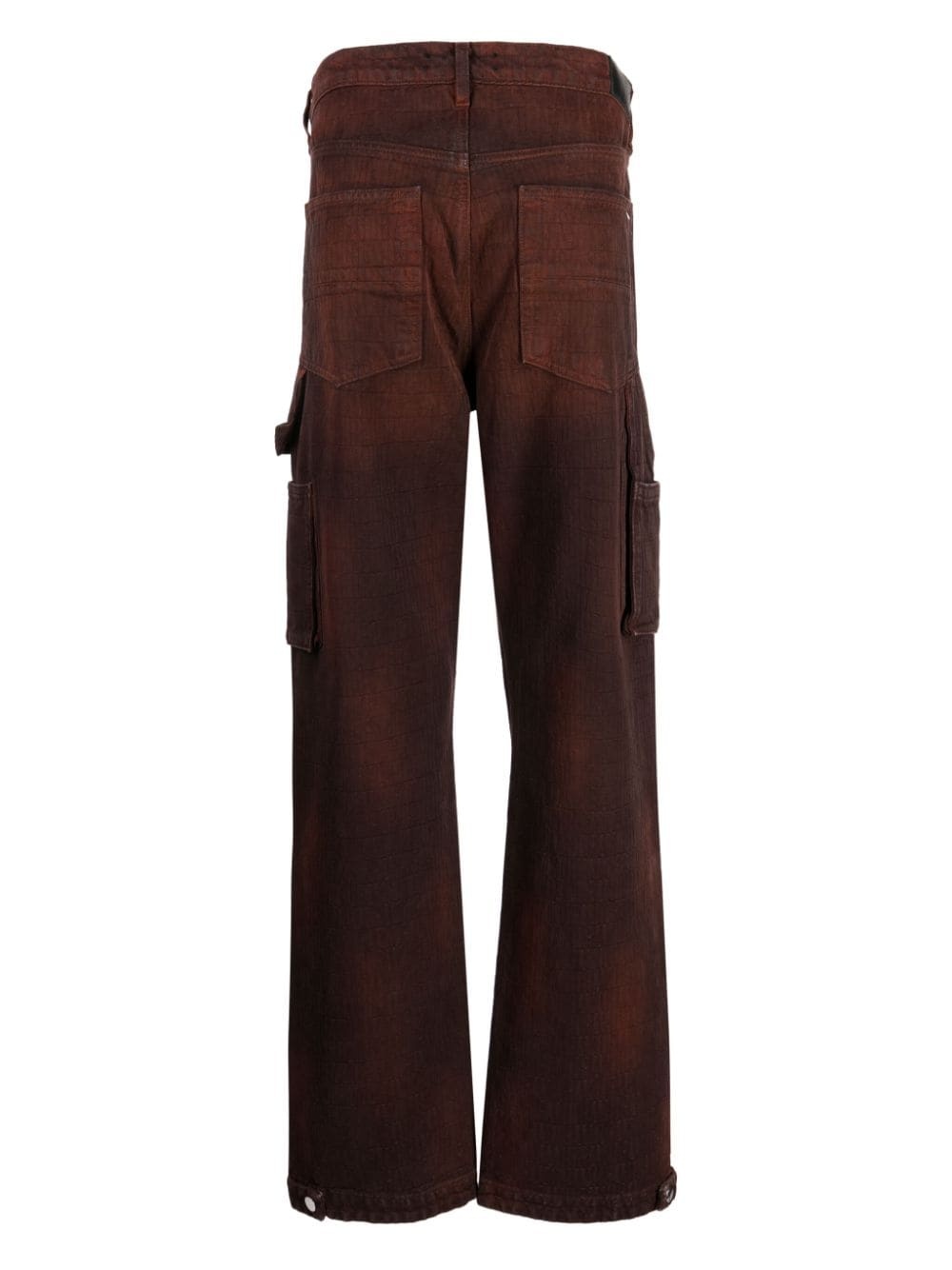 mid-rise cotton jacquard trousers - 2