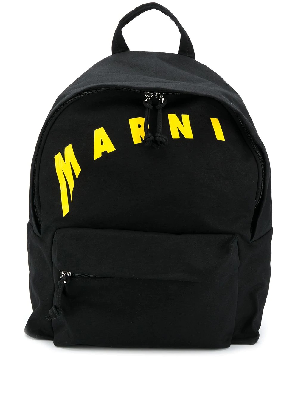 curved logo print backpack - 1