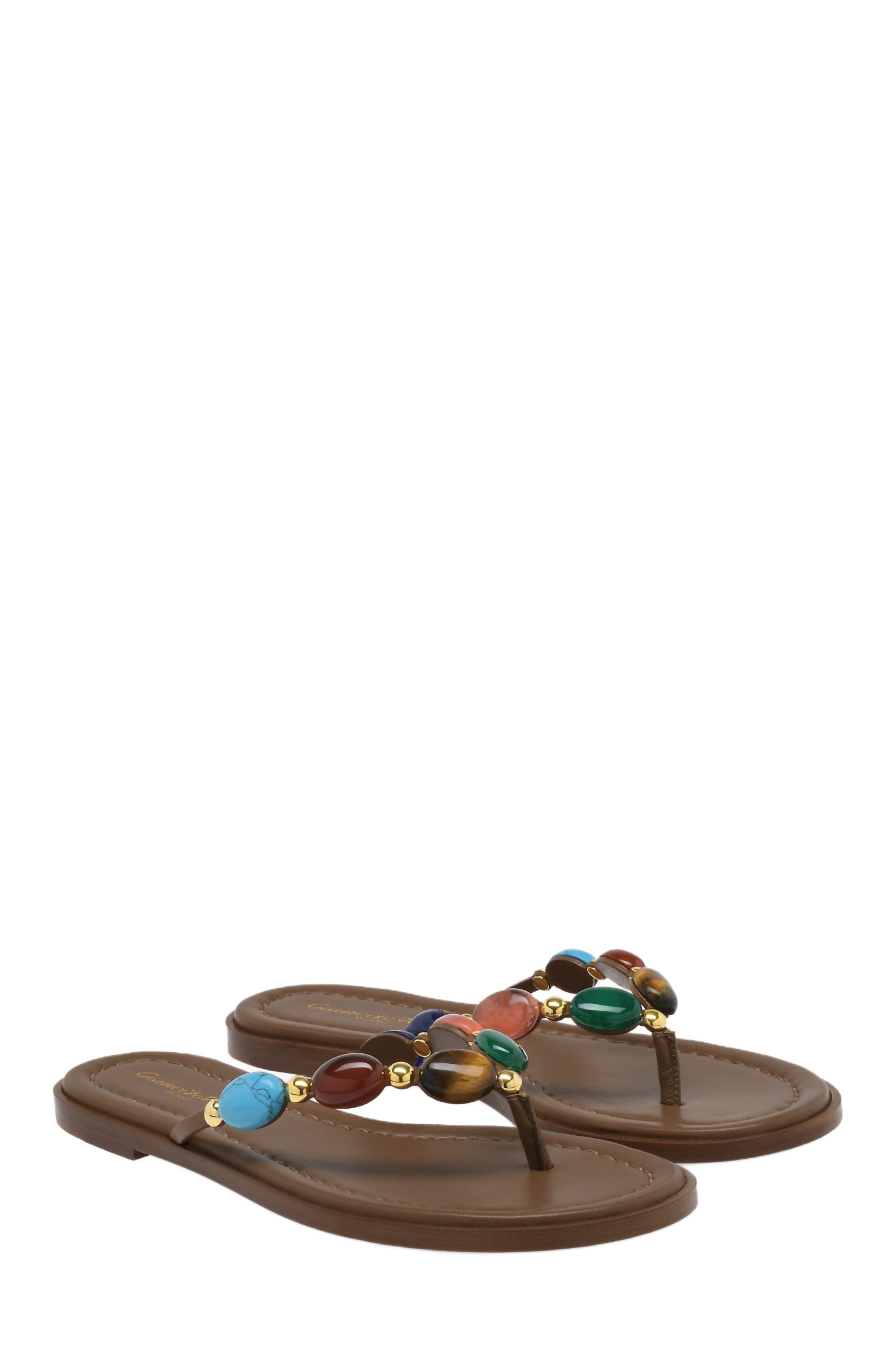 Gianvito Rossi Shanti Thong 05 Flats in Brown at Nordstrom - 2