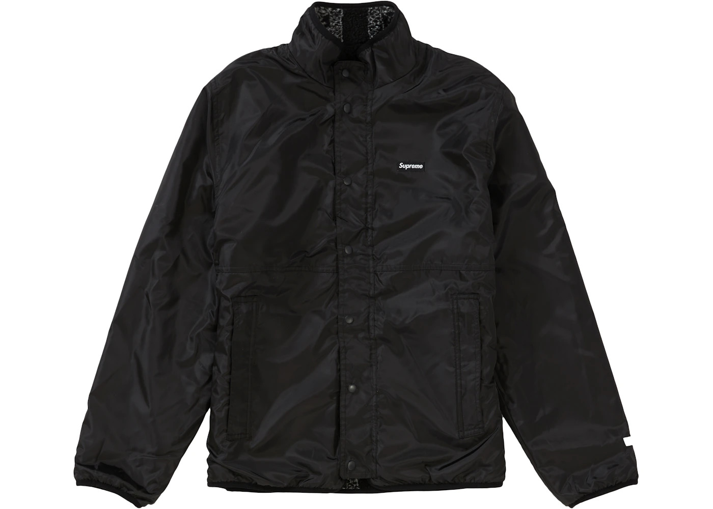 Supreme Reversible Bandana Fleece Jacket Black - 3