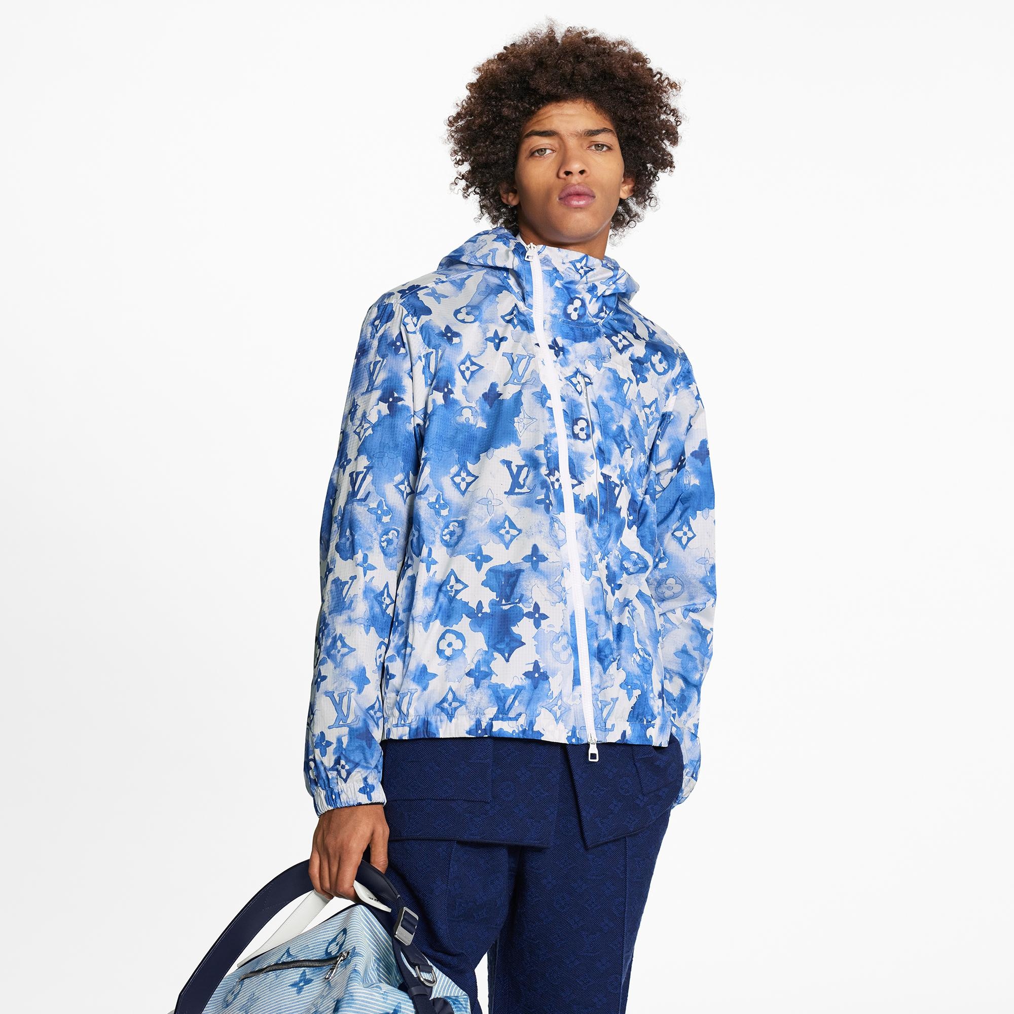 Blue Watercolor Windbreaker - 3