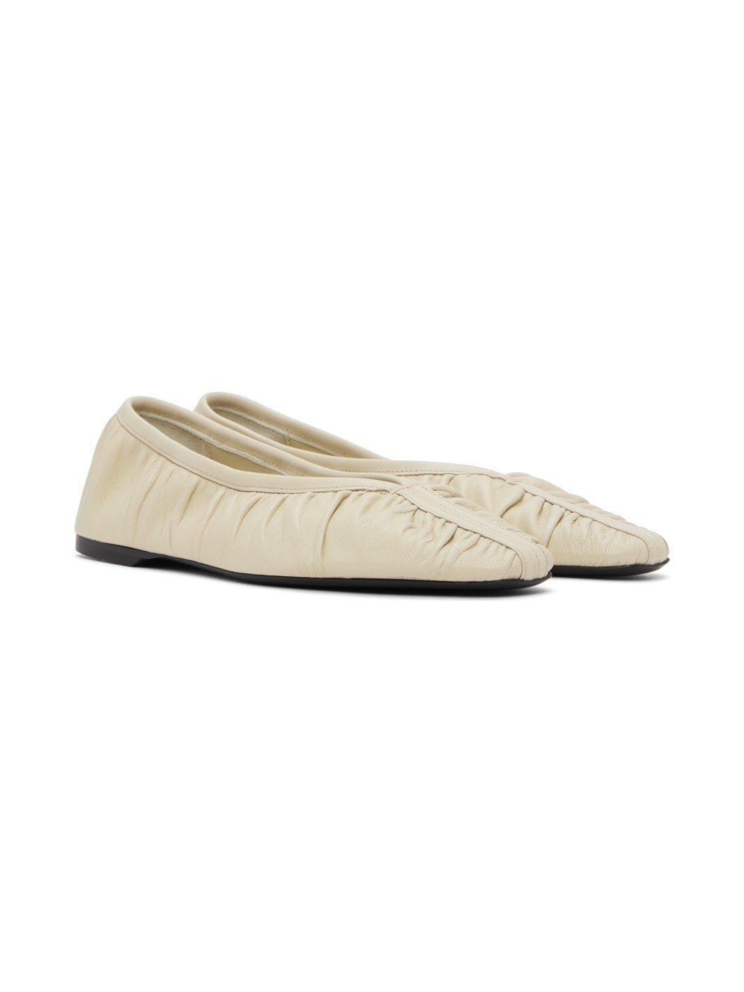 Beige 'The Gathered' Ballerina Flats - 4