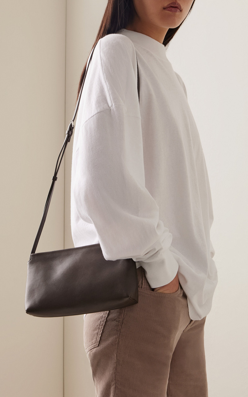 The Row Rene Leather Bag brown outlook