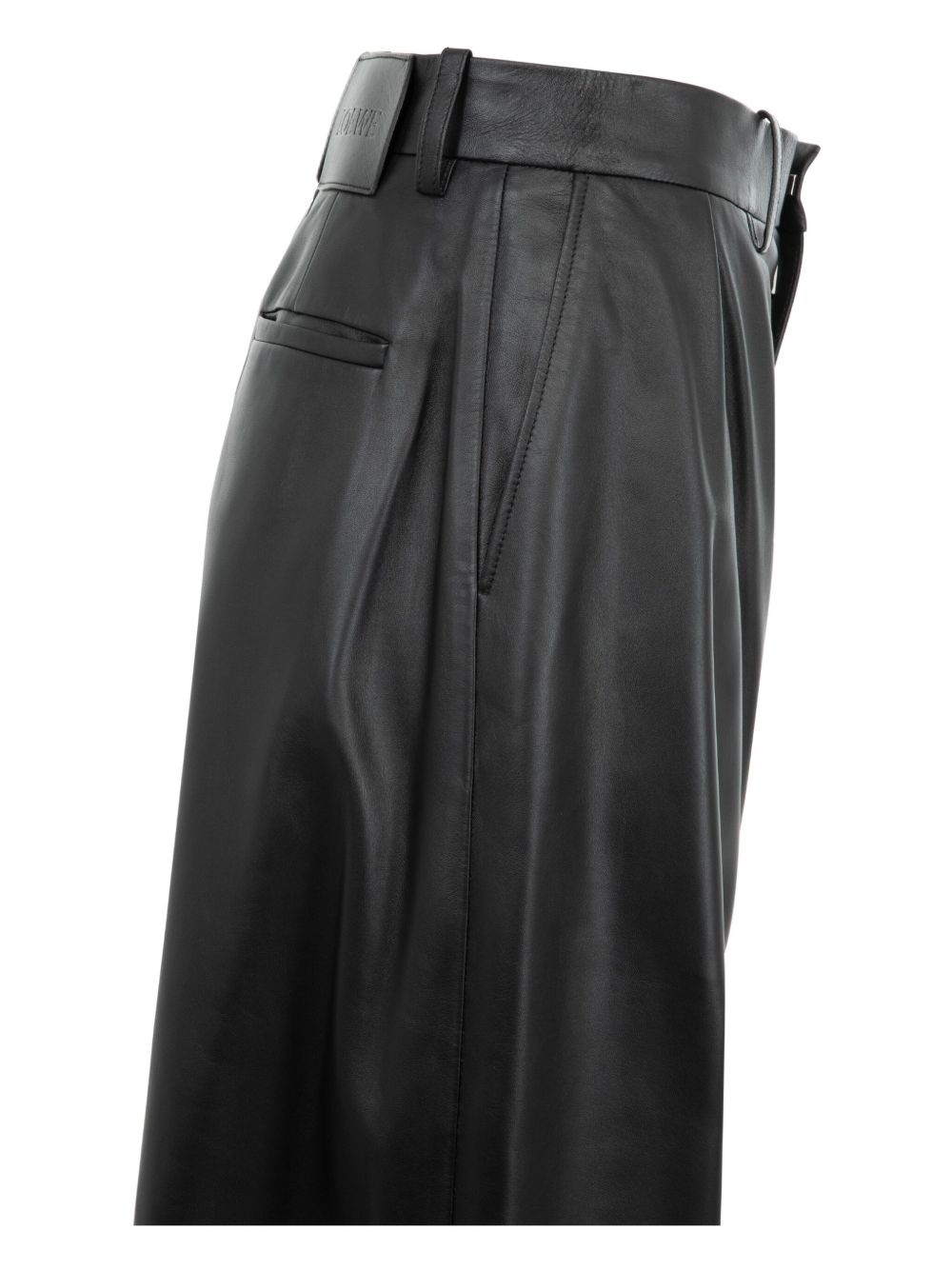 leather palazzo pants - 3
