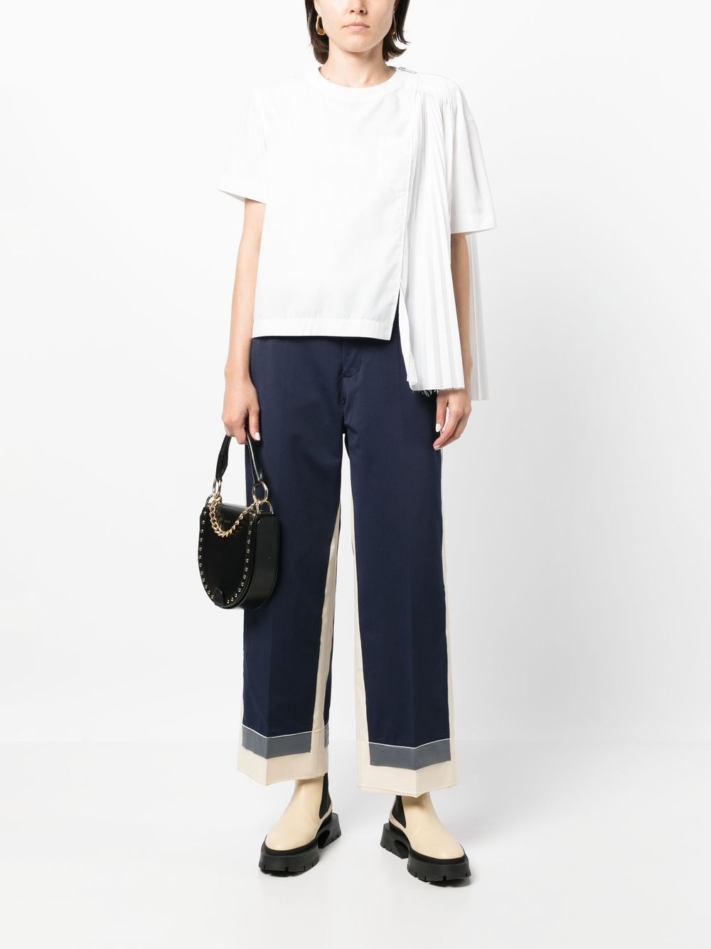 two-tone tailored trousers - 2