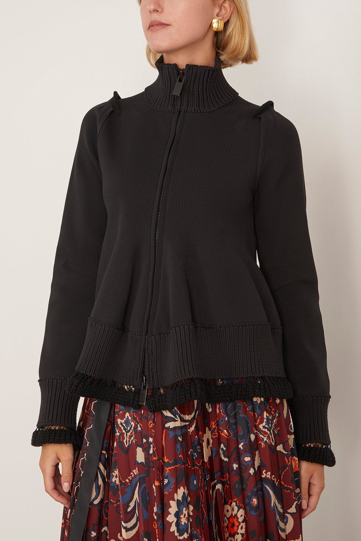 Knit Blouson in Black - 3