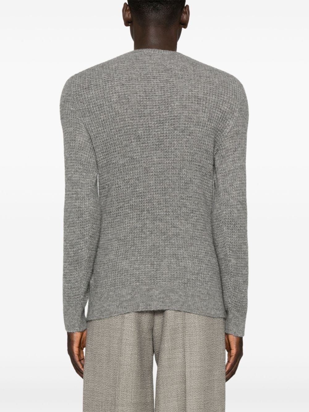 waffle-knit sweater - 4