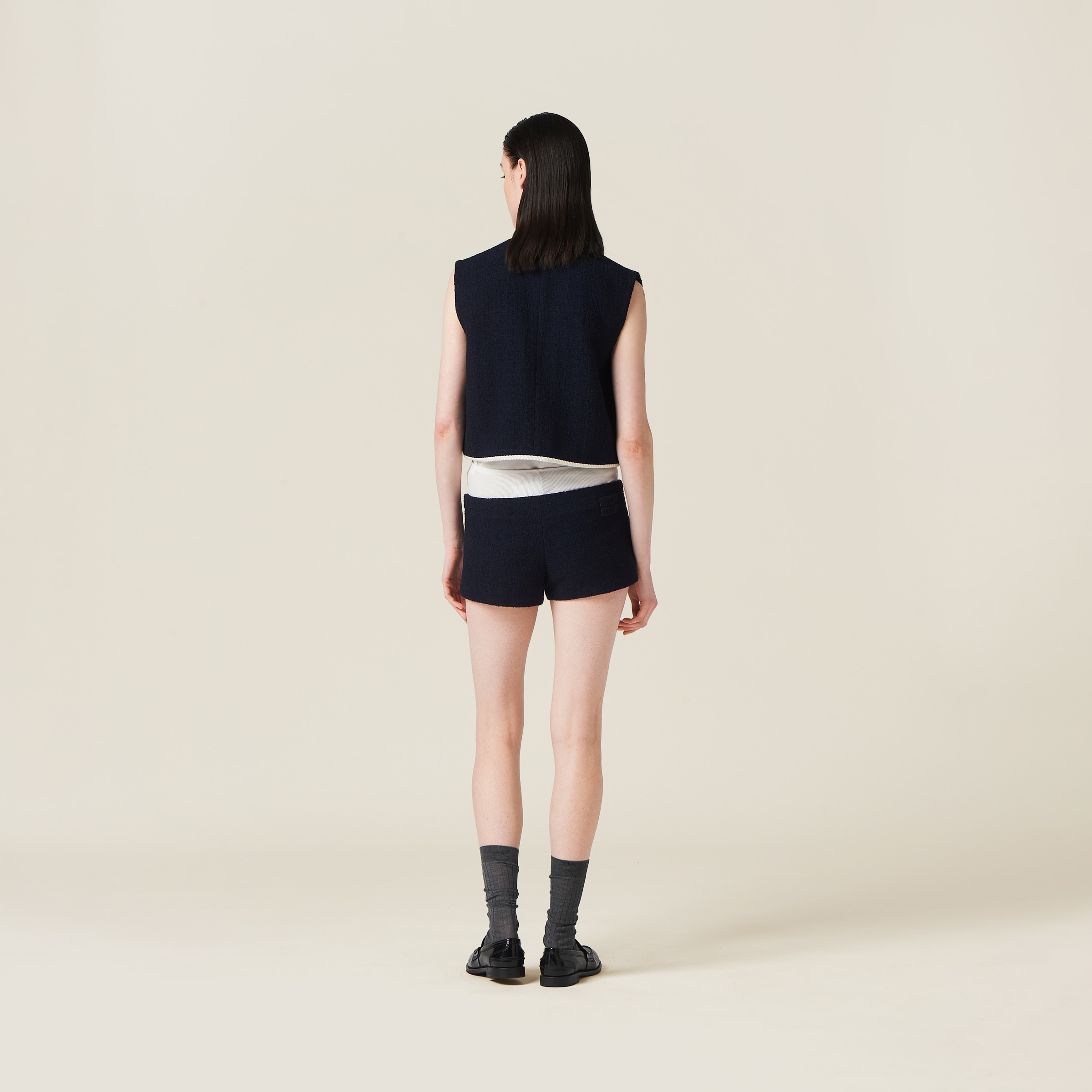 Single-breasted tweed vest - 3