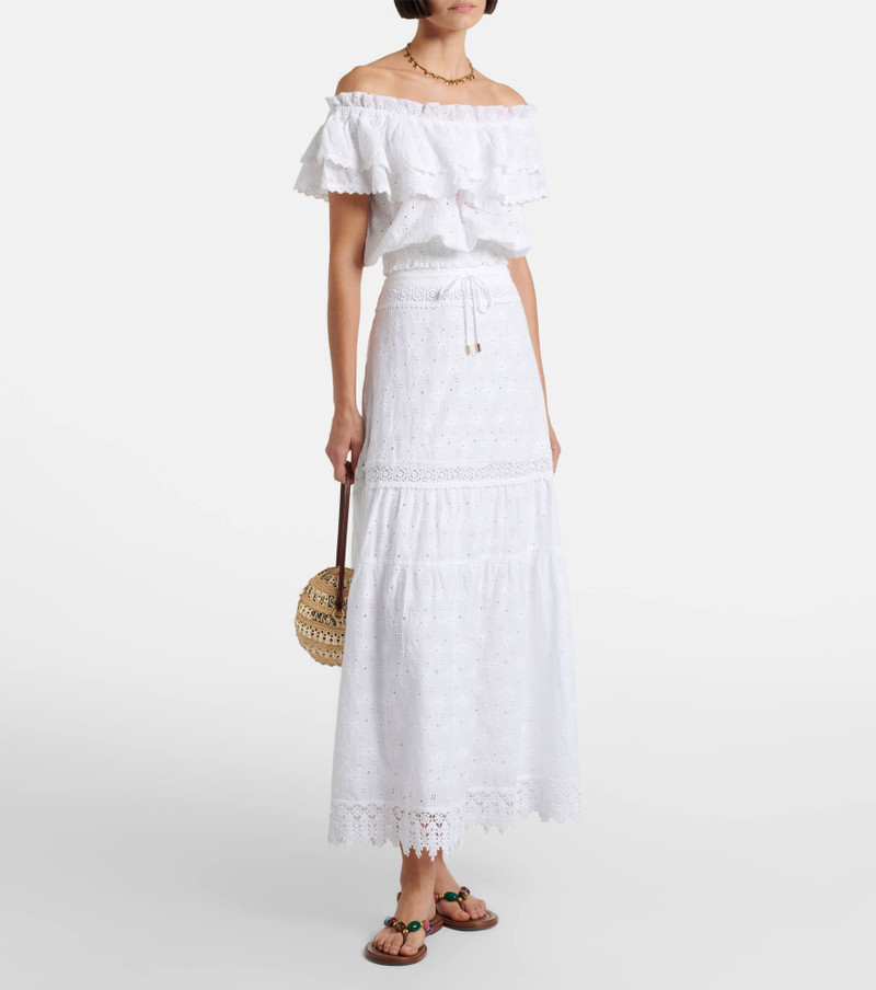 MELISSA ODABASH Ruth broderie anglaise cotton crop top outlook