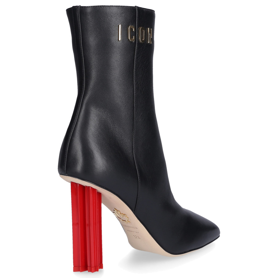 Ankle Boots CANADIANA calfskin Logo Metallic black - 5