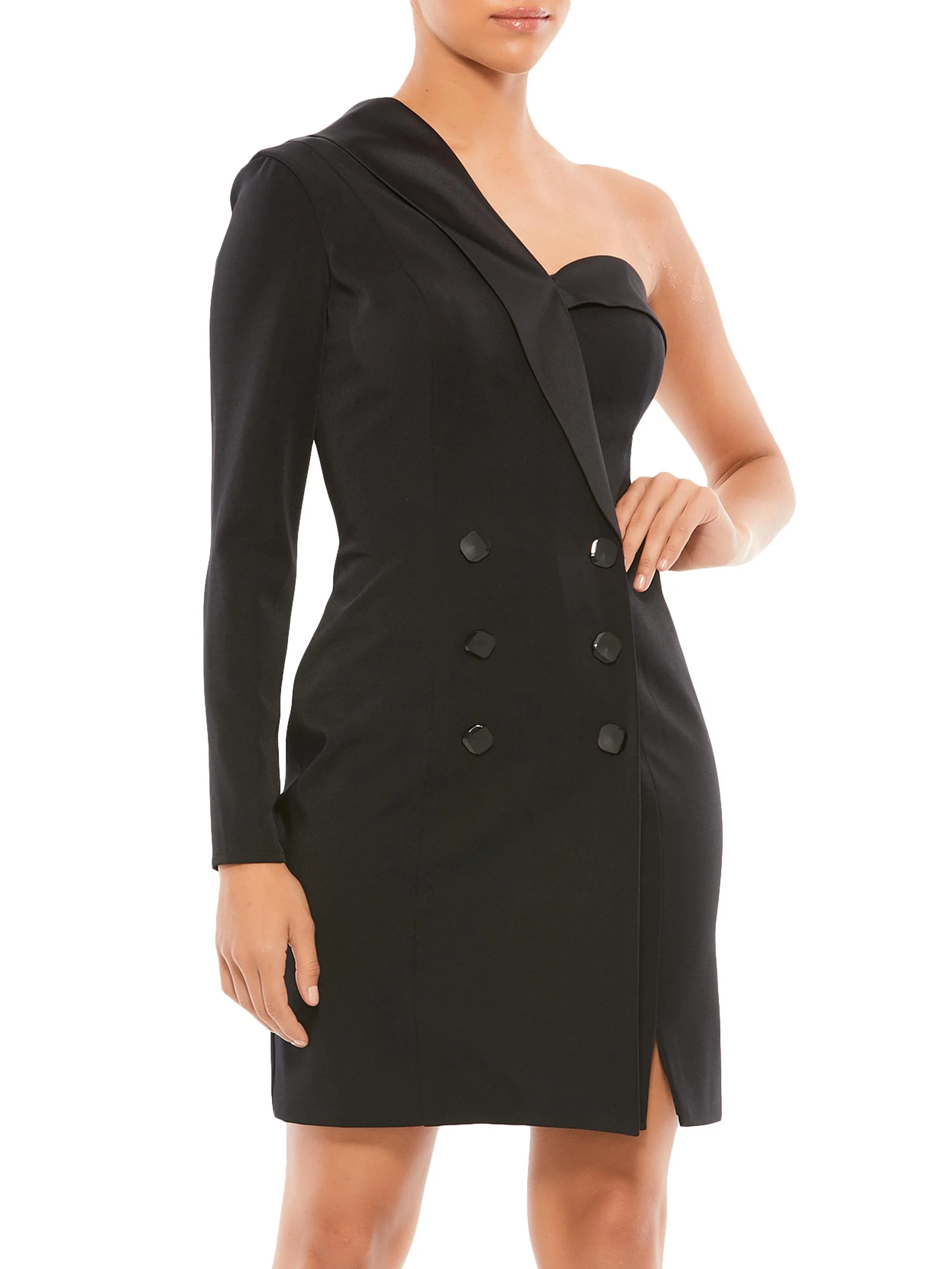 Women's Ieena One-Shoulder Cocktail Dress - Black - 1