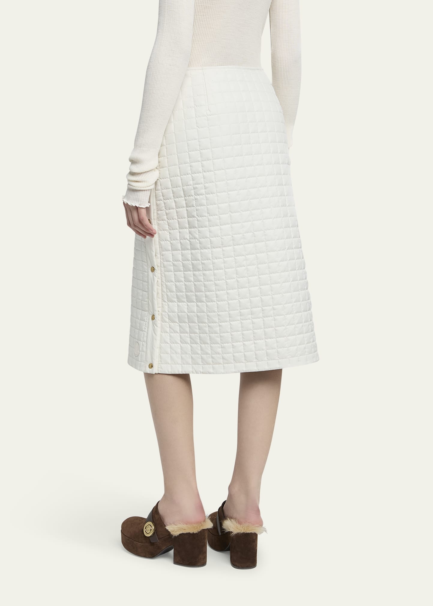 Quilted Side-Snap Skirt - 3