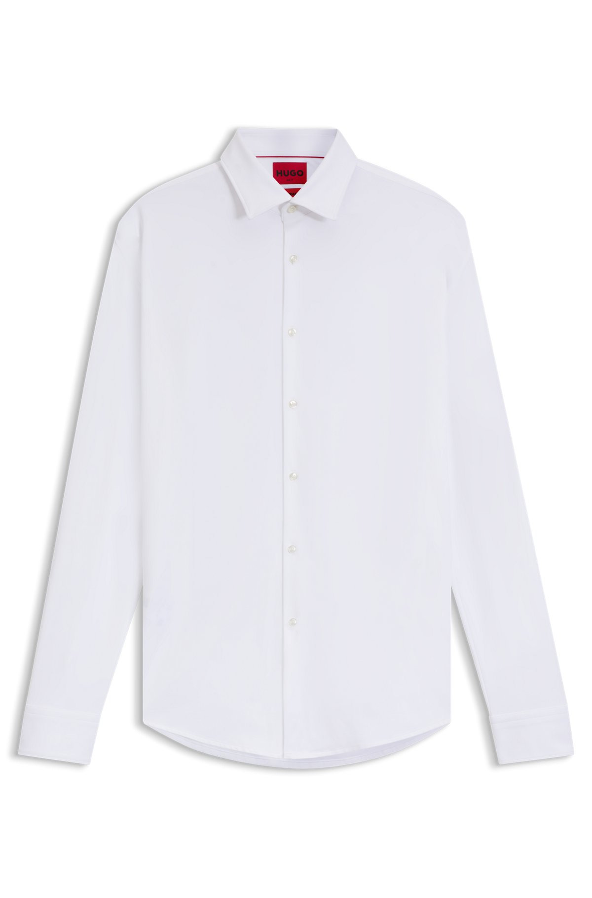 SLIM-FIT SHIRT IN PERFORMANCE-STRETCH JERSEY - 1