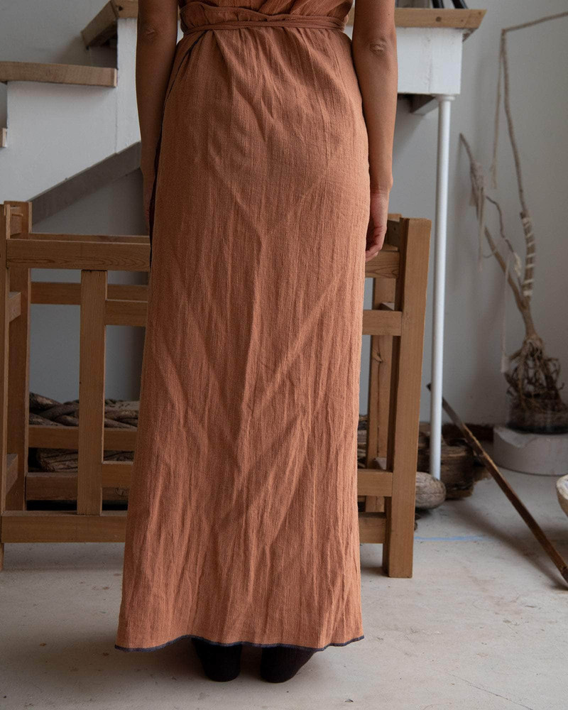 BASERANGE Shok Wrap Skirt - Crinkle Linen outlook