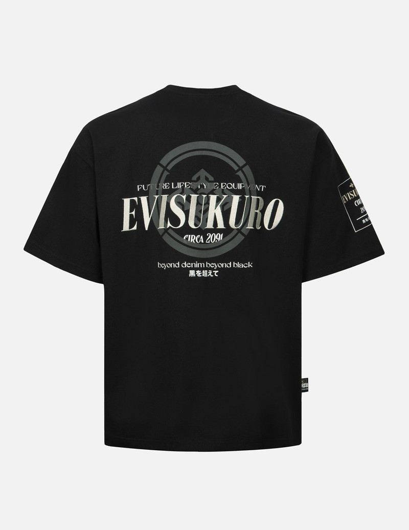 EVISU Logo Embroidery and Kamon Print Loose Fit T-Shirt outlook