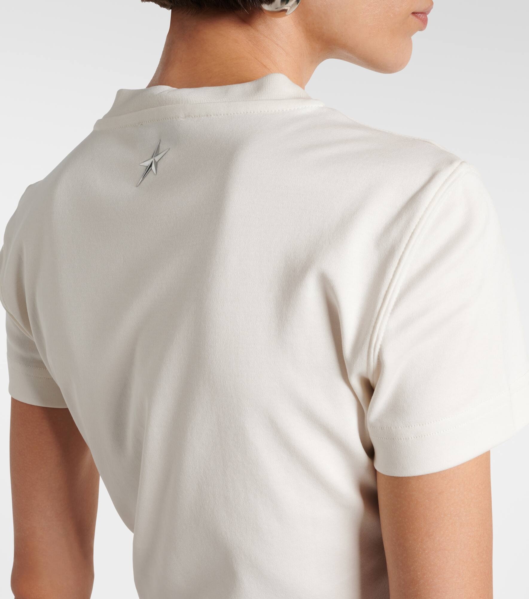 Embellished cotton jersey crop top - 6