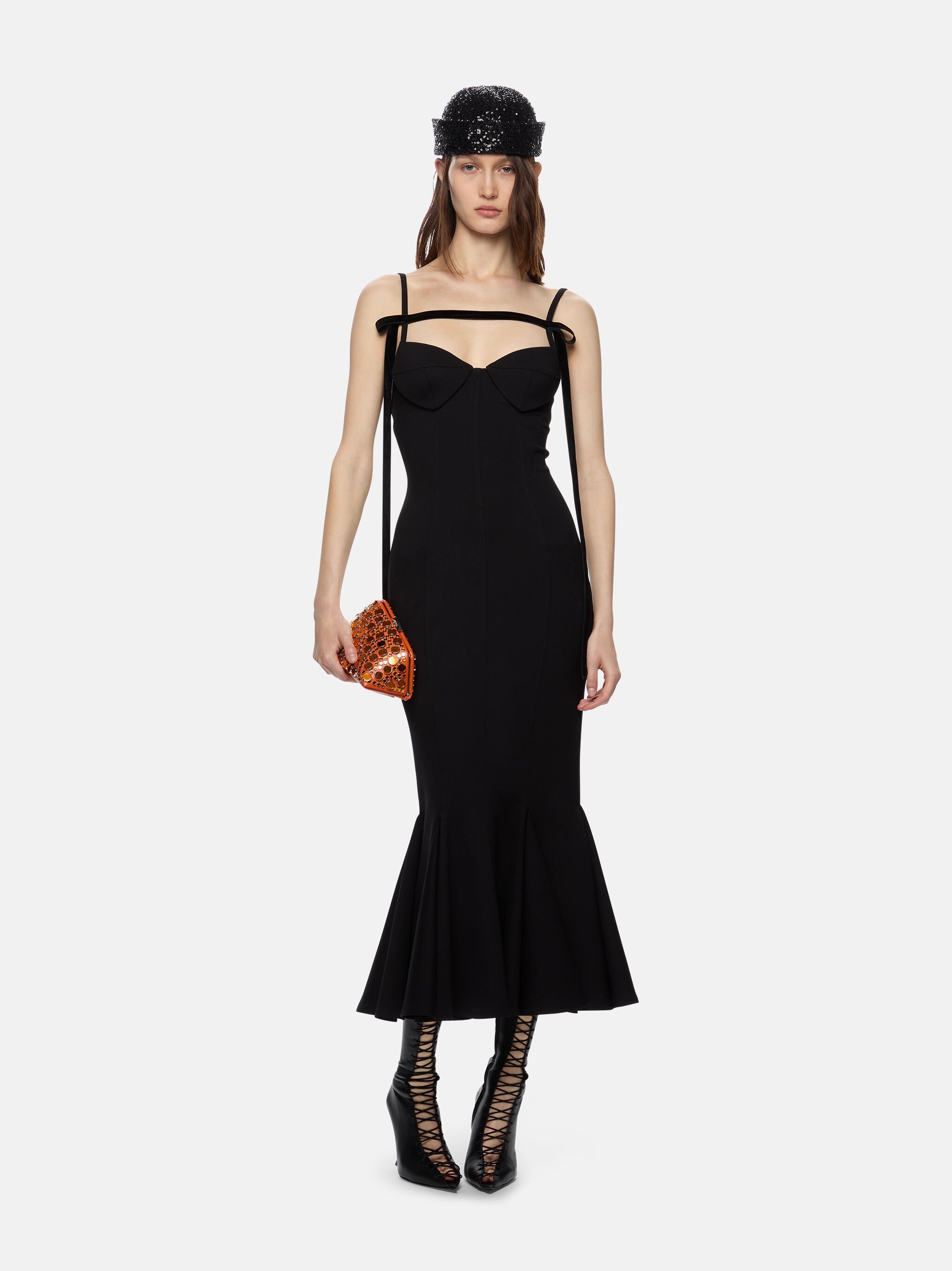 ''BEATH'' BLACK MIDI DRESS - 2