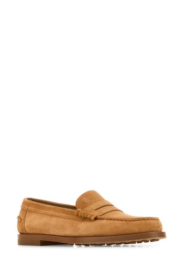 Tod's Women Camel Suede Loafers - 2