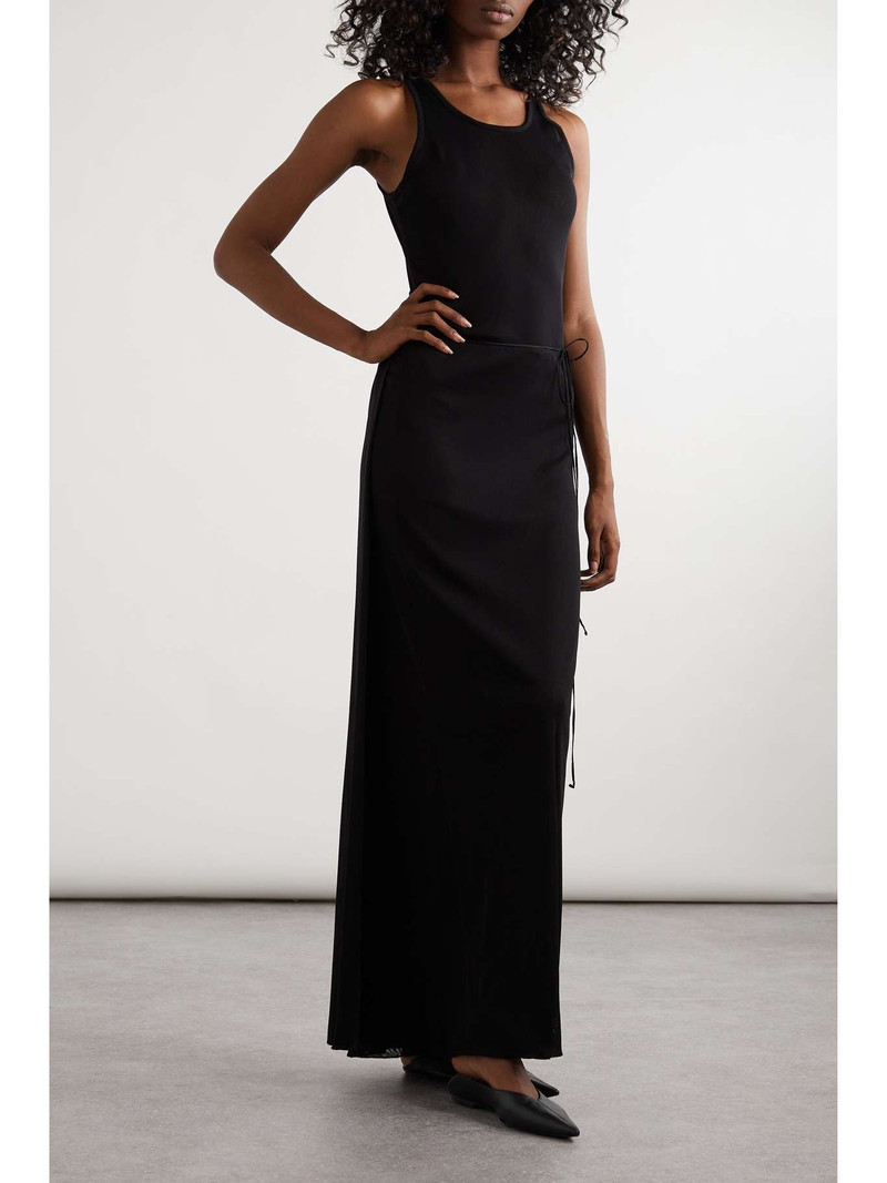 SAINT LAURENT Belted stretch-jersey maxi wrap dress outlook