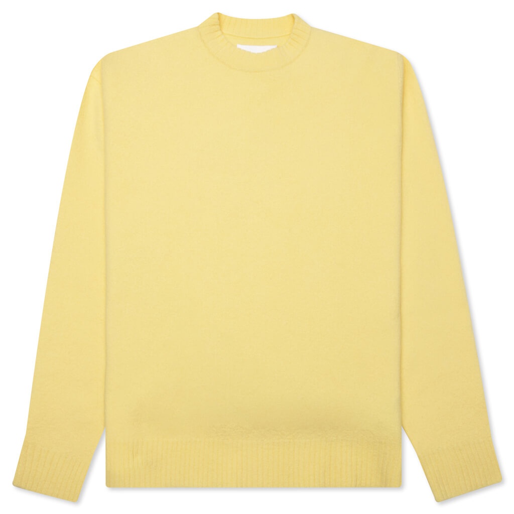CREW KNIT SWEATER - LEMON - 1